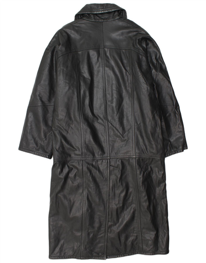 Vittorio Forti Abrigo de cuero para hombre IT 48 Medium Black