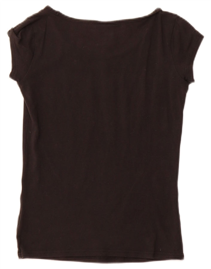 NIKE Mujer Air Crop Graphic Camiseta Top UK 8/10 Small Negro