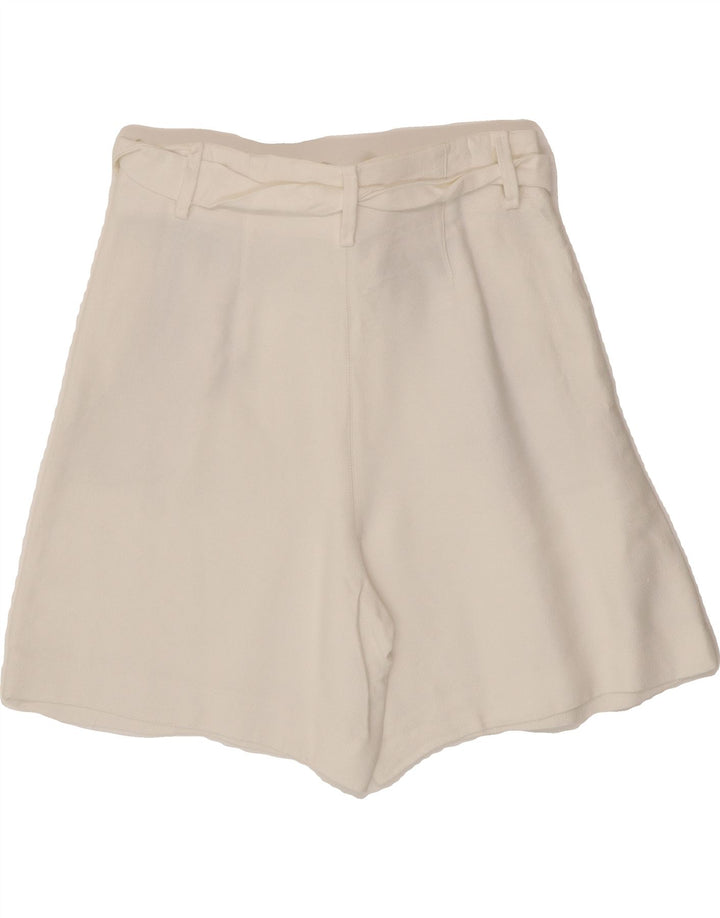 MASSIMO DUTTI Womens Chino Shorts EU 38 Small W28  White Viscose Vintage Massimo Dutti and Second-Hand Massimo Dutti from Messina Hembry 