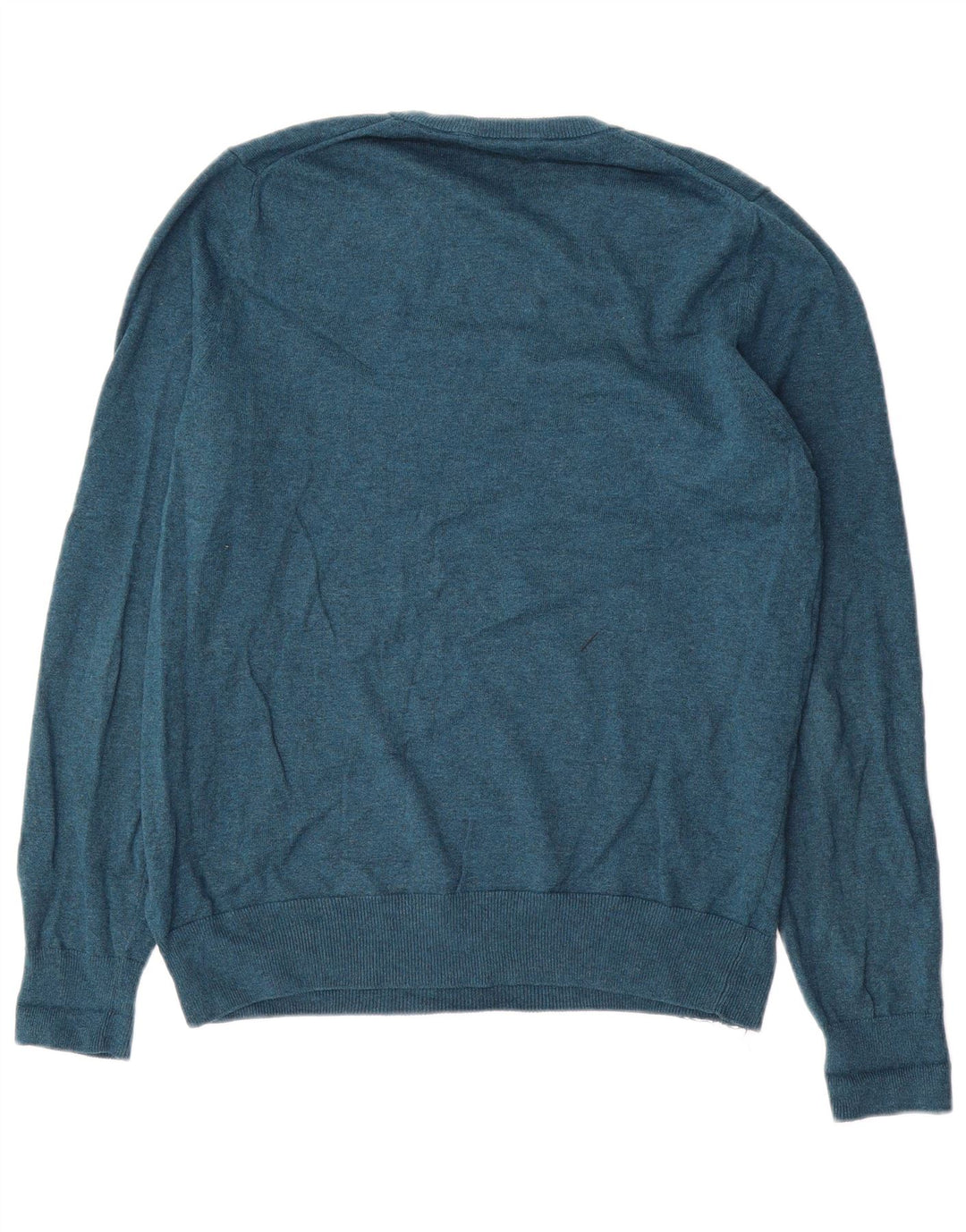 Marks & Spencer Jersey de cuello redondo para hombre de algodón azul medio