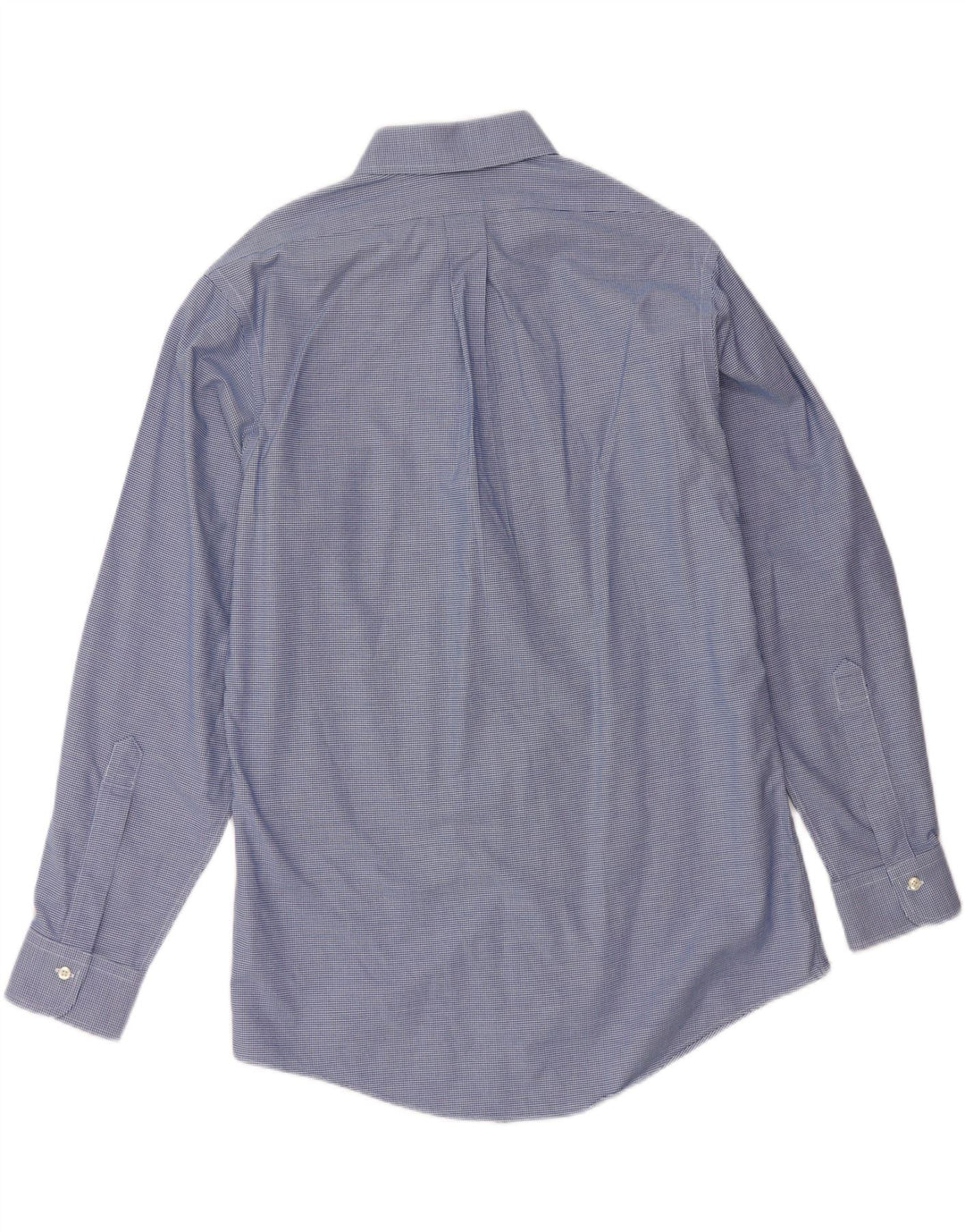 BROOKS BROTHERS Camisa ajustada para hombre talla 15 1/2 pata de gallo azul mediana