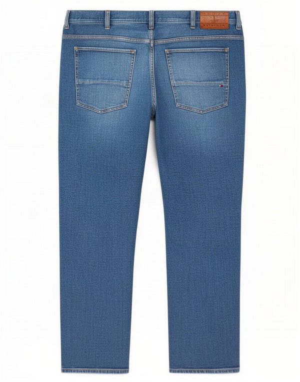 Tommy Hilfiger Vaqueros rectos de corte regular Mercer para hombre W42 L32 Algodón azul
