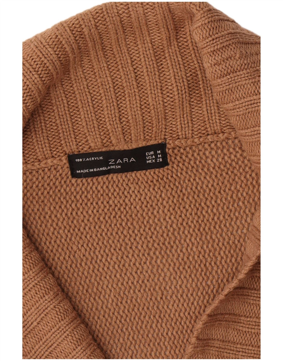 Zara Mujer Cárdigan Suéter UK 44 Marrón Medio