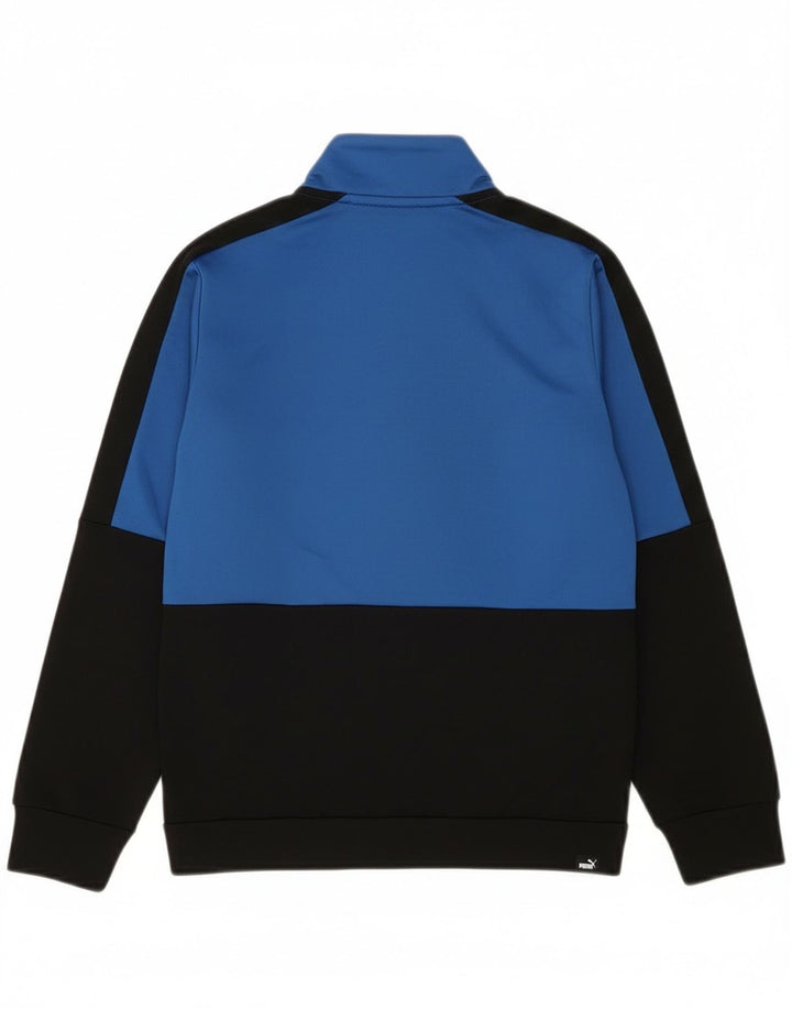 Puma Chaqueta de chándal gráfica para niños 9-10 años Azul Colorblock