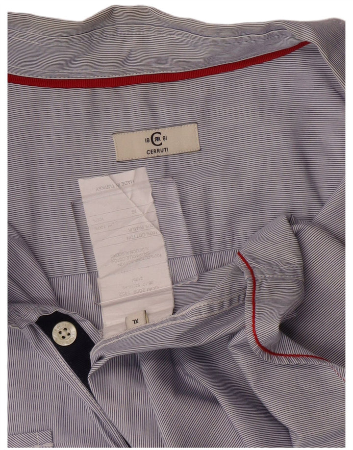 Cerruti 1881 Camisa Hombre XL Algodón Rayas Azules
