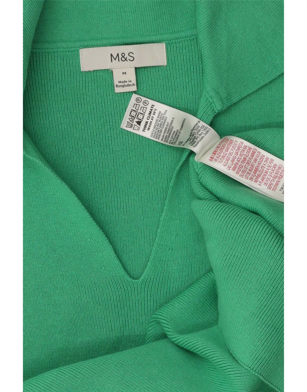 Marks & Spencer Polo para mujer UK 40 Algodón verde medio