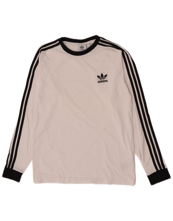 Adidas Mens Regular Top Long Sleeve Medium White Cotton