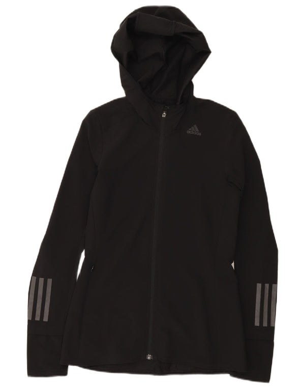 Adidas Chaqueta de chándal con capucha para mujer UK 0/2 2XS Poliéster negro
