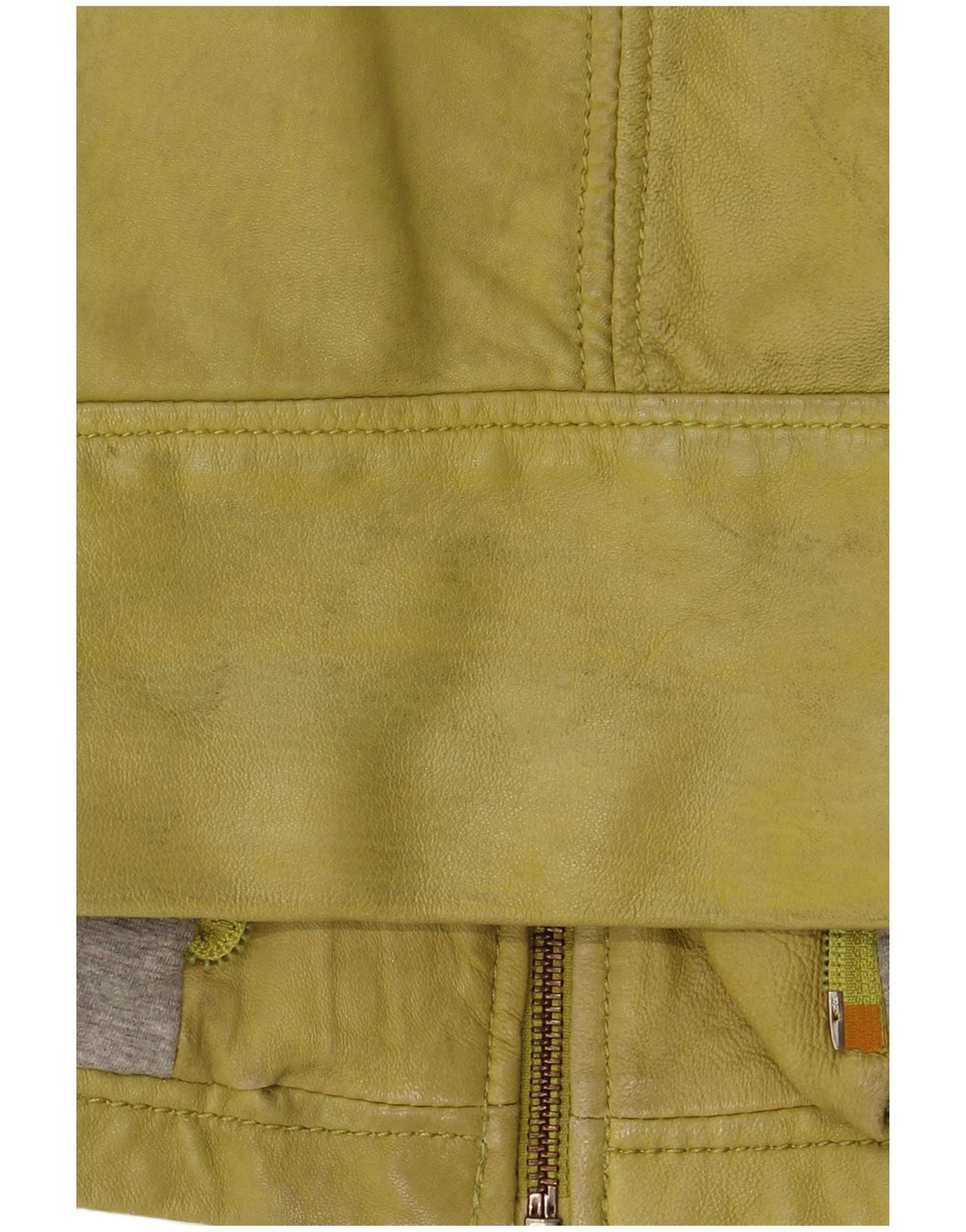 Freaky Nation Chaqueta de cuero para mujer UK 10 Small Green Leather