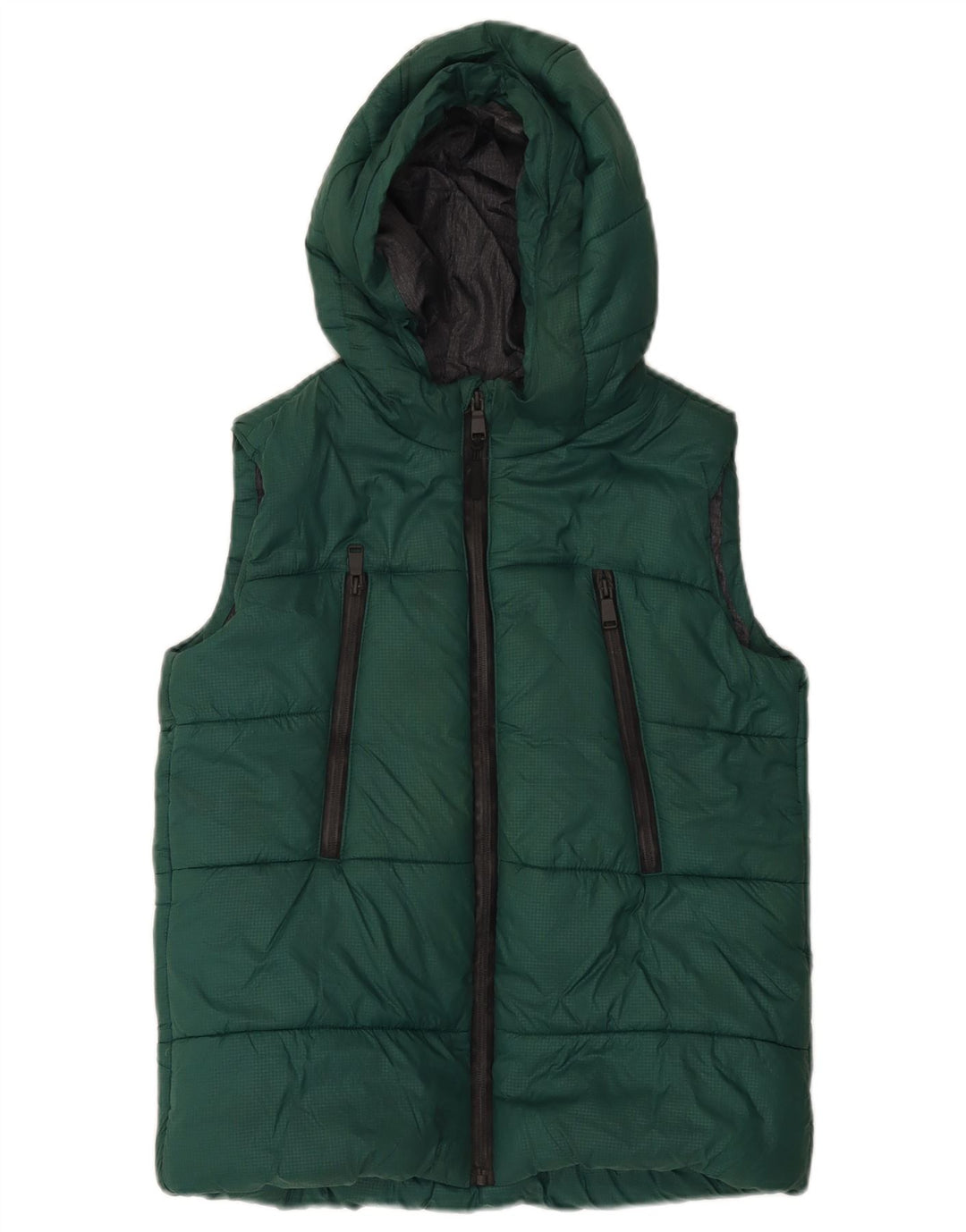 Marks & Spencer Chaleco acolchado con capucha para niños 11-12 años Poliéster verde