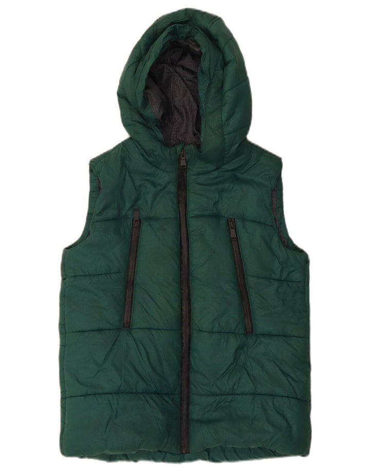 Marks & Spencer Chaleco acolchado con capucha para niños 11-12 años Poliéster verde