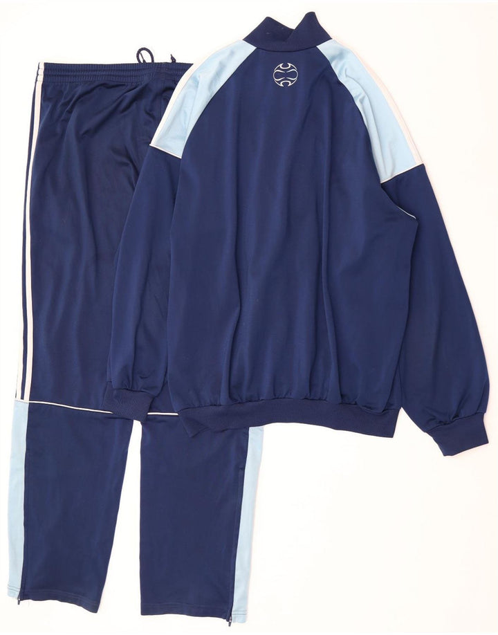 Adidas Chándal completo para hombre UK 42/44 Large Azul marino Colorblock Poliéster