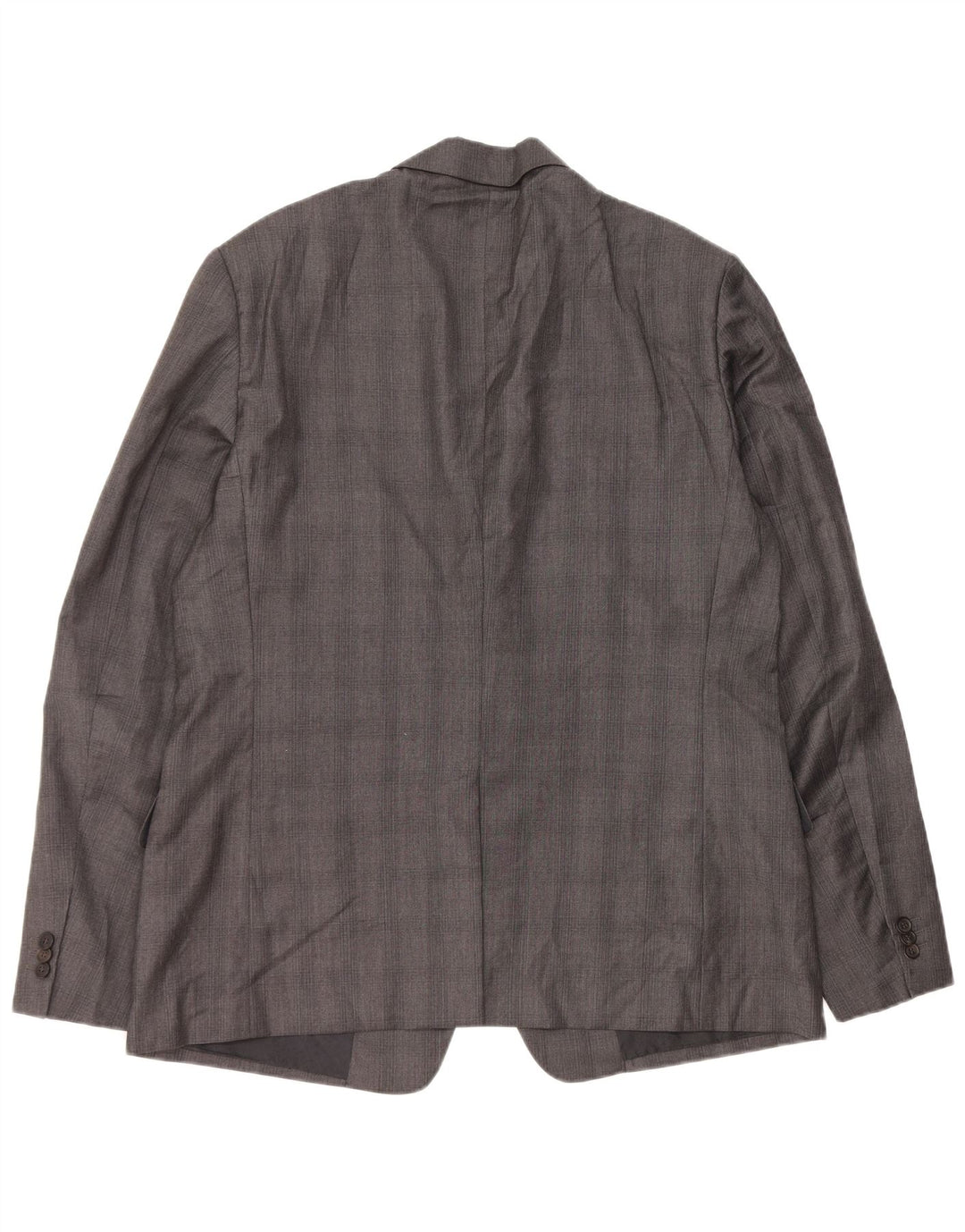 Prada Chaqueta Blazer De 2 Botones Para Hombre IT 56 2XL Viscosa A Cuadros Gris