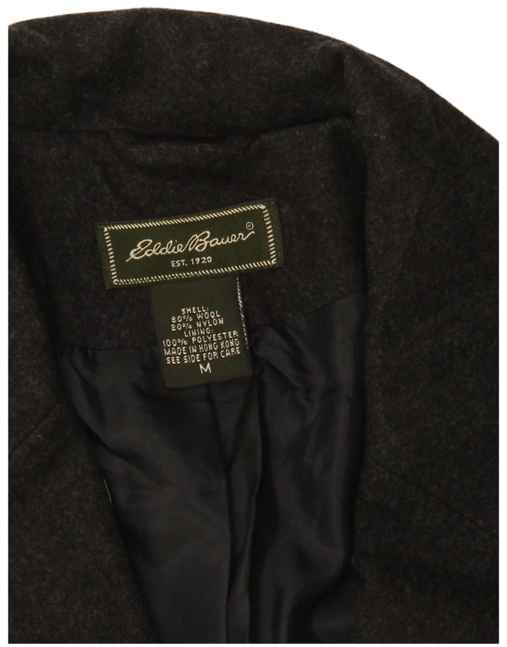 EDDIE BAUER Chaqueta tipo blazer de 3 botones para mujer Reino Unido 44 Lana gris medio