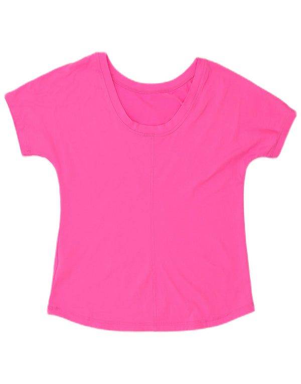 Puma Mujer Crop Graphic Camiseta Top UK 10 Pequeño Poliéster Rosa