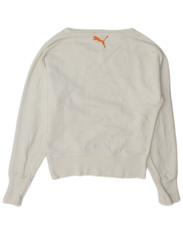 Puma - Sudadera gráfica para mujer, talla 6, XS, color blanco