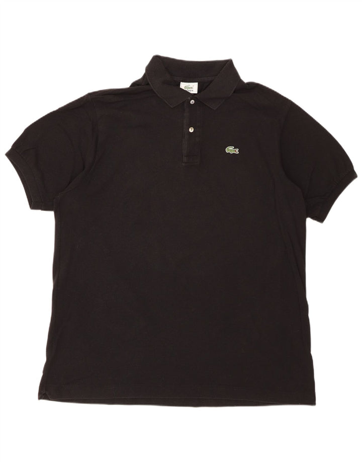 LACOSTE Polo para hombre Talla 6 XL Algodón negro