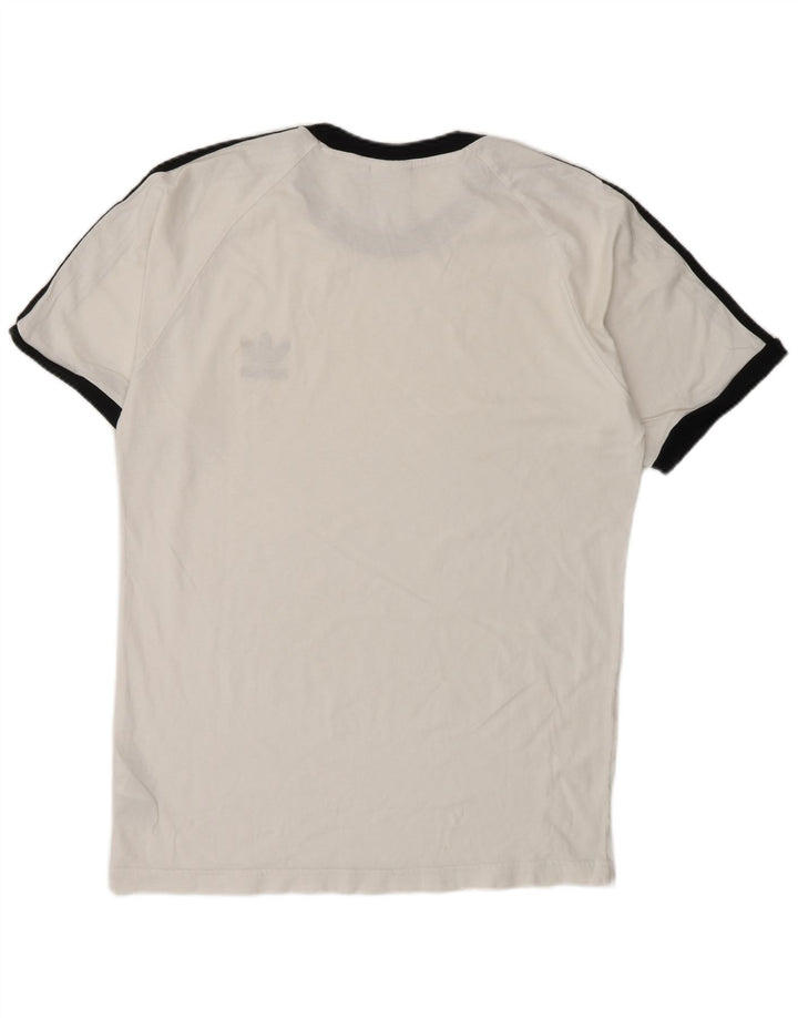 Adidas - Camiseta para hombre, talla grande, algodón blanco