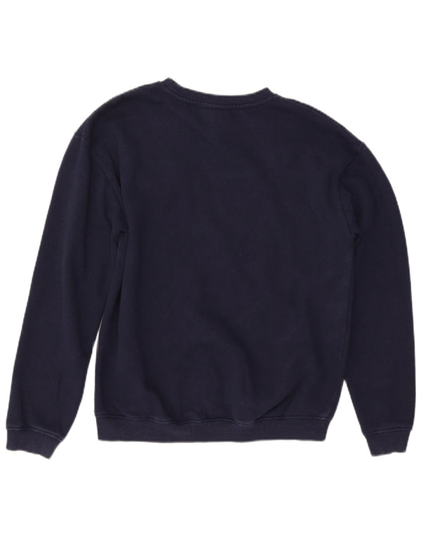 ELLESSE Sudadera gráfica para mujer Jumper UK 12 Medium Azul marino Algodón