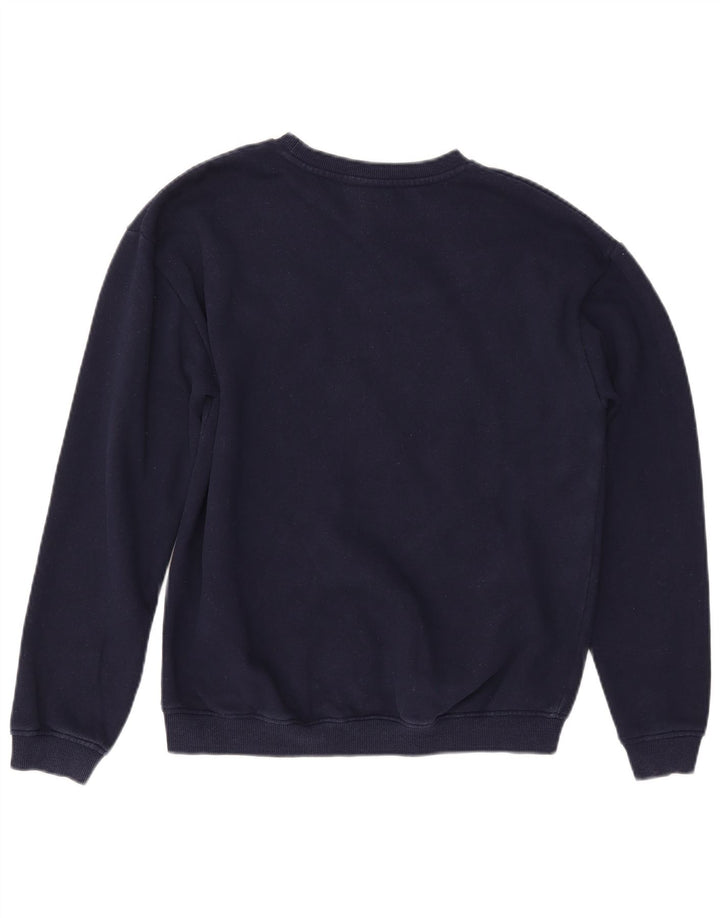 ELLESSE Sudadera gráfica para mujer Jumper UK 12 Medium Azul marino Algodón