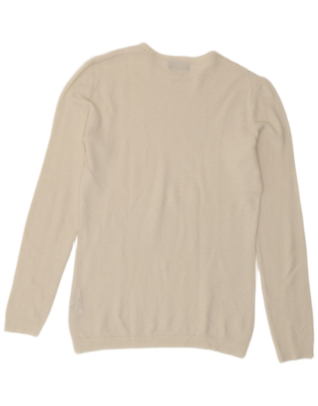 Zara Hombre Jersey De Cuello Redondo Jersey Acrílico Blanco Medio