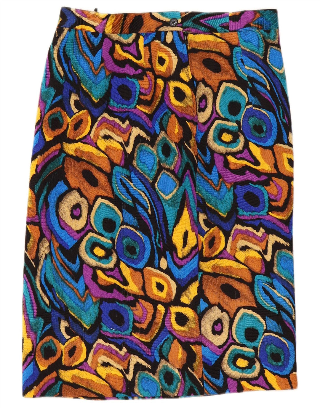 Falda recta vintage para mujer W32 Ikat multicolor grande