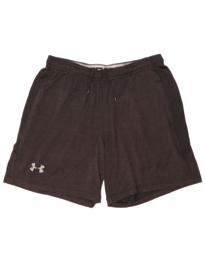 Under Armour Pantalones cortos deportivos para hombre, talla grande, moteados en negro