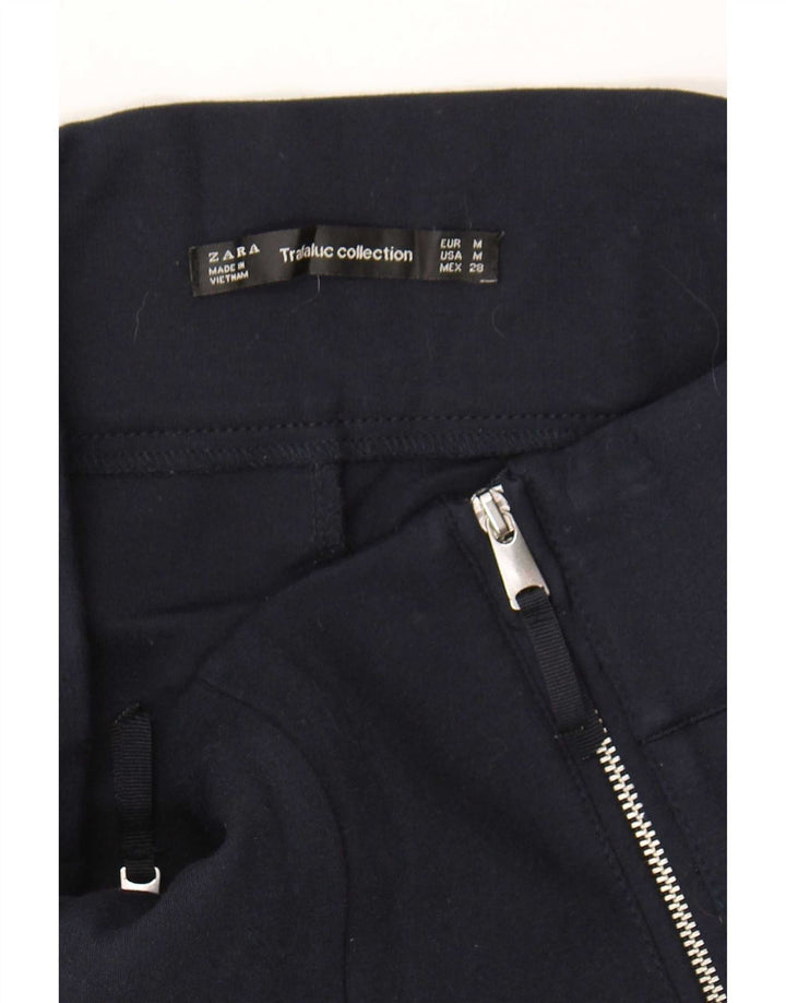 Zara Mujer Leggings Reino Unido 12 Medio Azul Marino