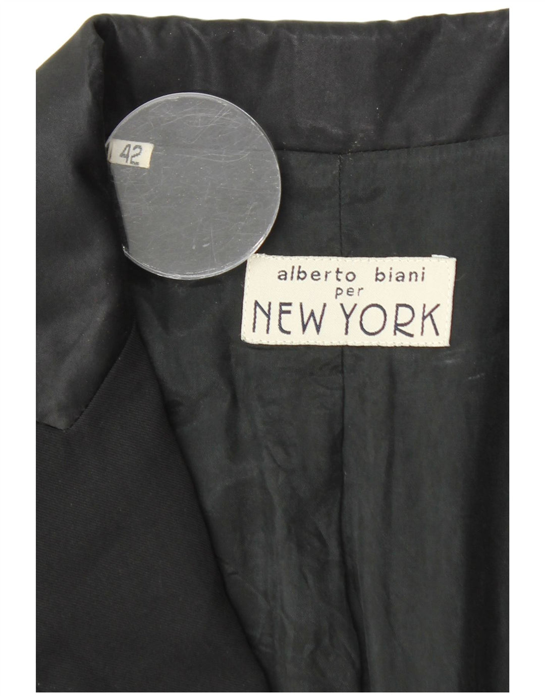 Alberto Biani Chaqueta tipo blazer con 1 botón para mujer IT 42 Medium Black