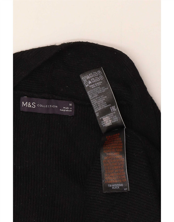 Marks & Spencer Suéter tipo cárdigan abierto de gran tamaño para mujer UK 40 XL Negro