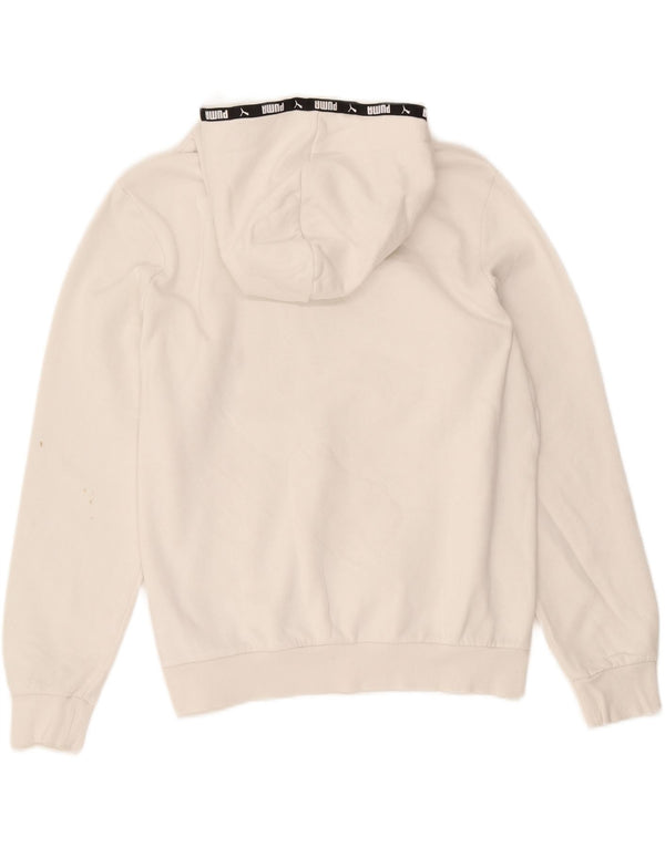 Puma - Sudadera con capucha para mujer, diseño gráfico, talla grande, algodón blanco