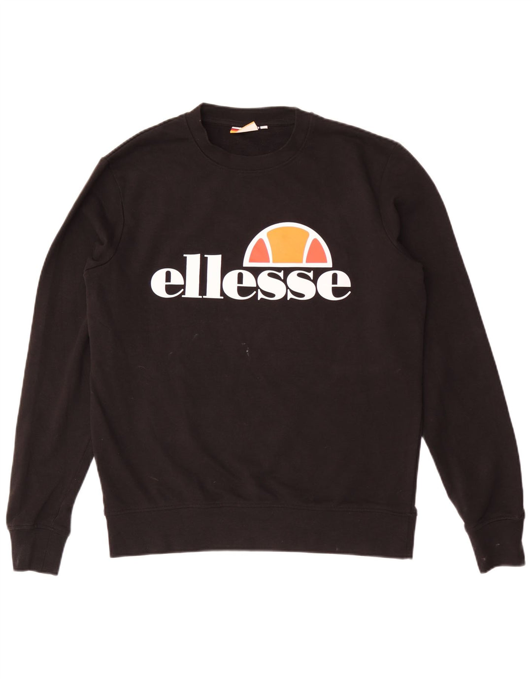 Ellesse Hombre Sudadera Gráfica Jersey Pequeño Algodón Negro