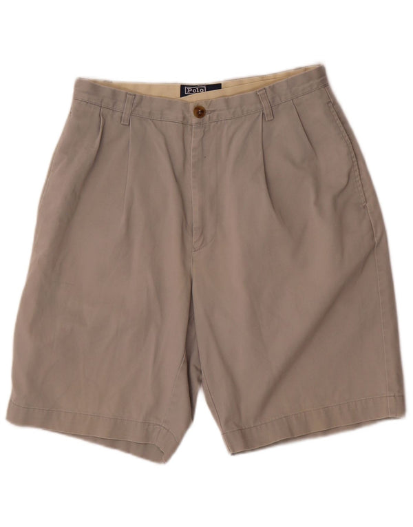 Polo Ralph Lauren pantalones cortos chinos pegados para hombre W31 algodón gris medio