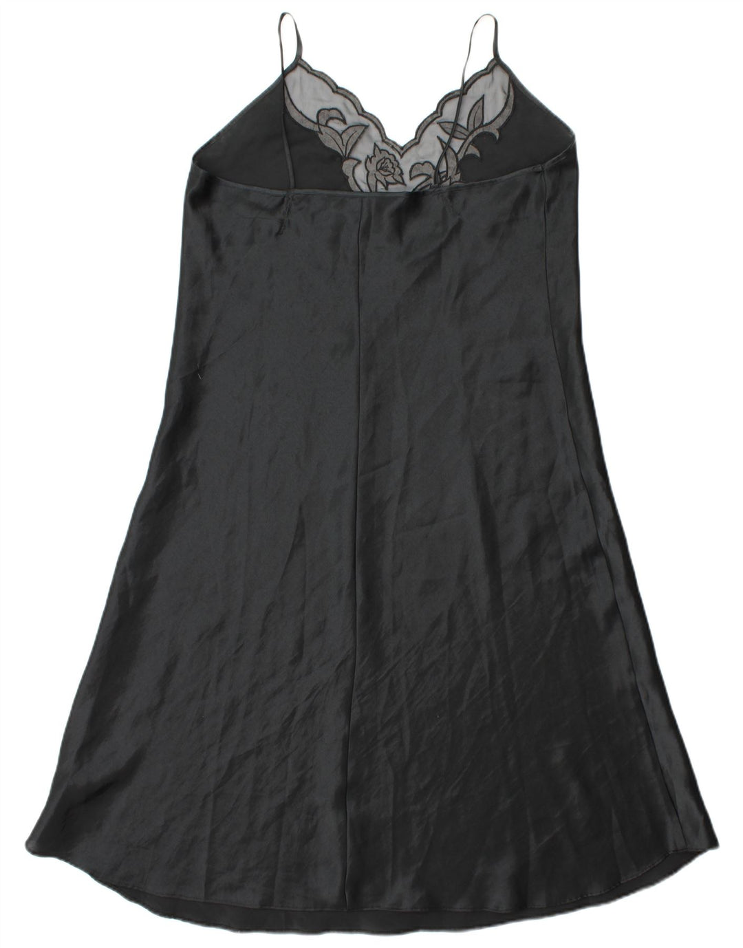 CALLE. BERNARD Vestido lencero para mujer UK 46 Grande Poliéster negro
