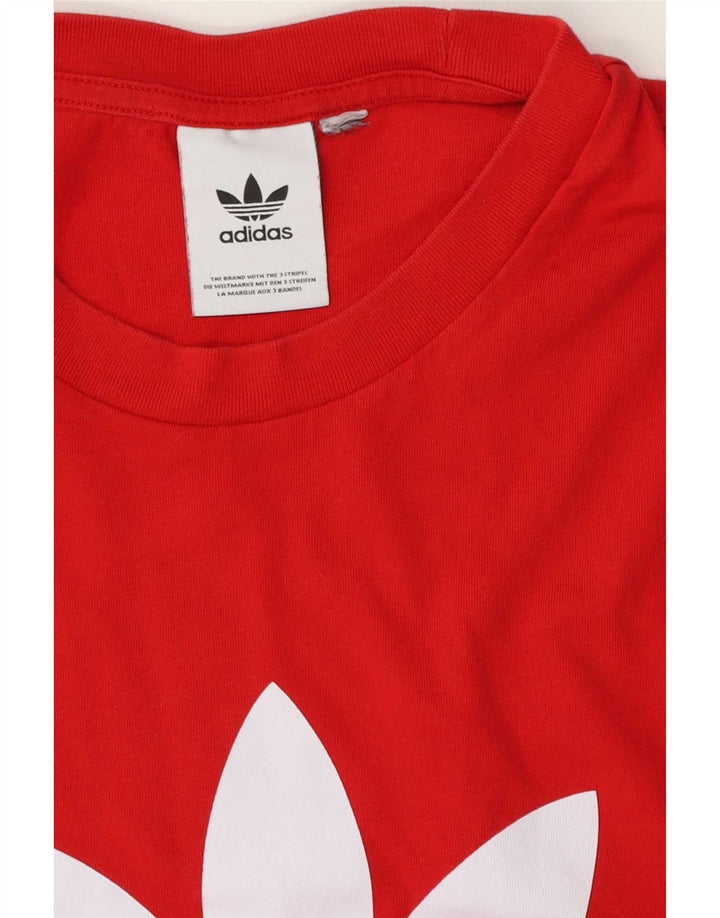 Adidas - Camiseta con gráfico regular para hombre, talla grande, color rojo