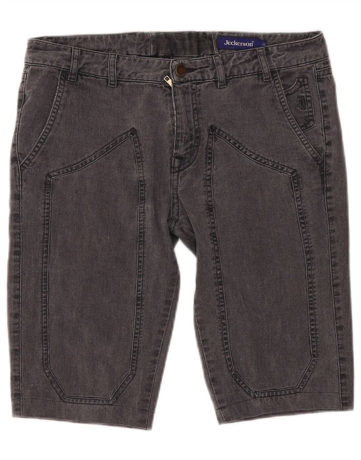 JECKERSON Pantalones cortos chinos para hombre W29 Algodón negro mediano