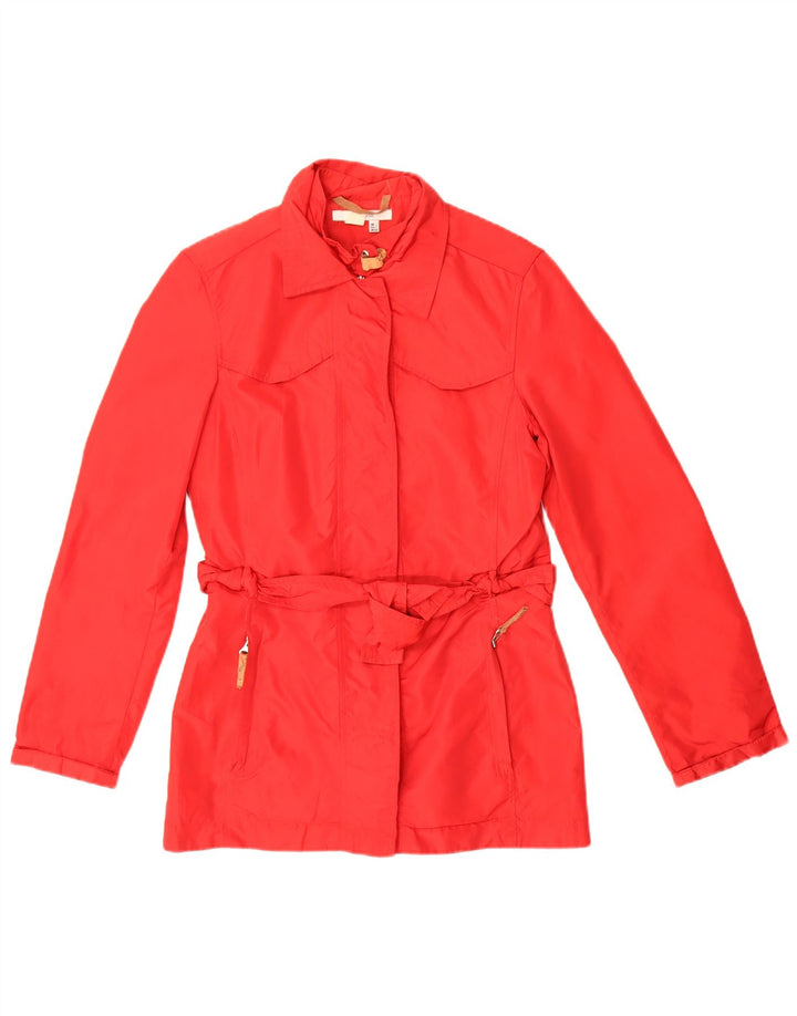 Zara Mujer Chaqueta Utilitaria UK 10 Small Nylon Rojo