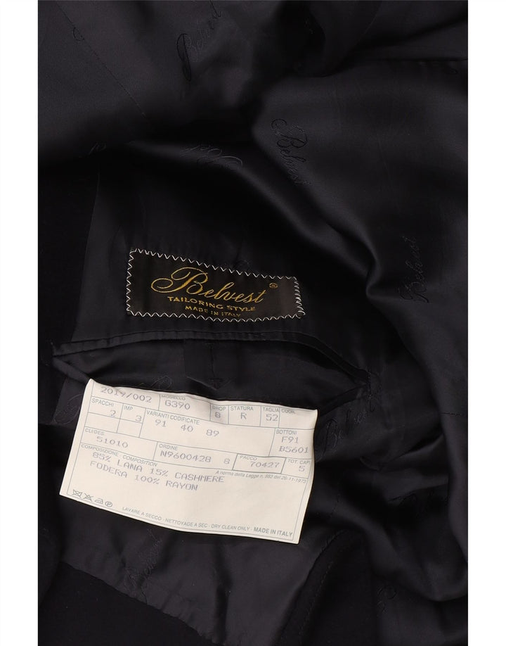 BELVEST Chaqueta tipo blazer con doble botonadura para hombre IT 52 XL Lana azul marino
