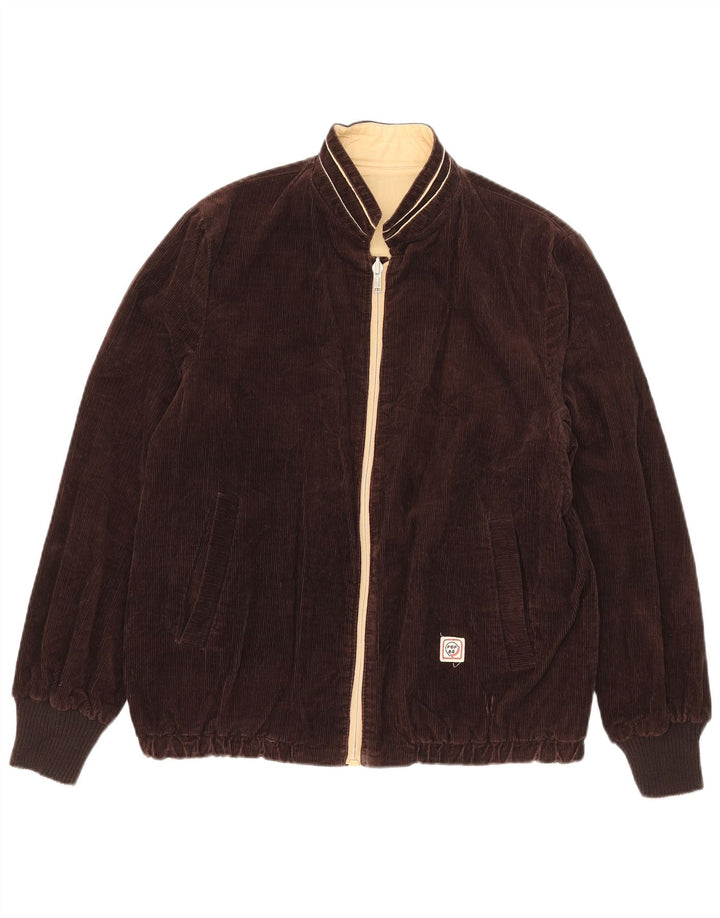 POP 84 Chaqueta de pana reversible para hombre UK 36 Small Brown
