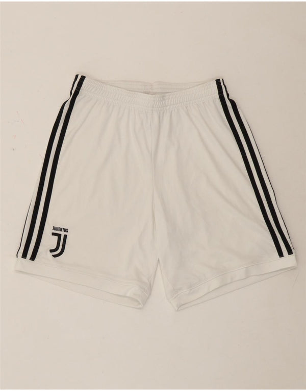 Adidas Juventus - Pantalones cortos deportivos para mujer, talla 8, poliéster blanco pequeño