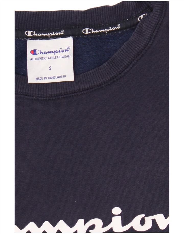 Champion Sudadera Gráfica para Hombre Jersey Pequeño Algodón Azul Marino