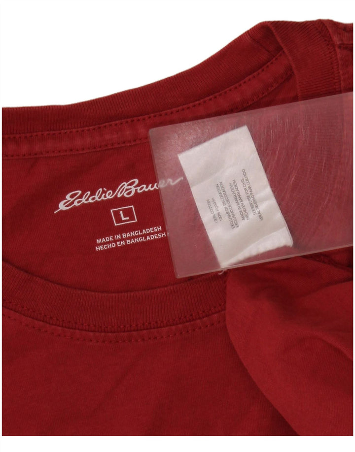 Eddie Bauer - Camiseta para hombre, talla grande, color rojo, algodón