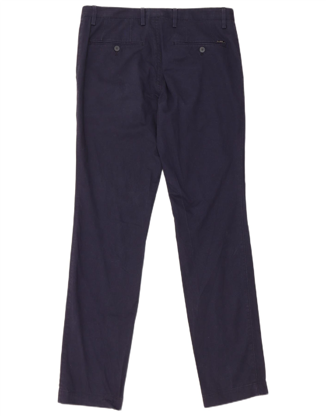 HUGO BOSS Pantalones chinos ajustados para hombre IT 46 Small W32 L32 Algodón azul marino