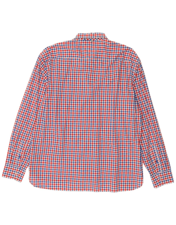 Tommy Hilfiger Camisa de ajuste personalizado para hombre 2XL Algodón a cuadros rojo