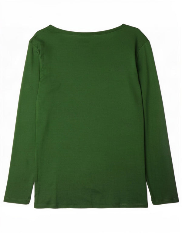 Top Reiss para mujer manga 3/4 UK 40 Small Green Viscosa