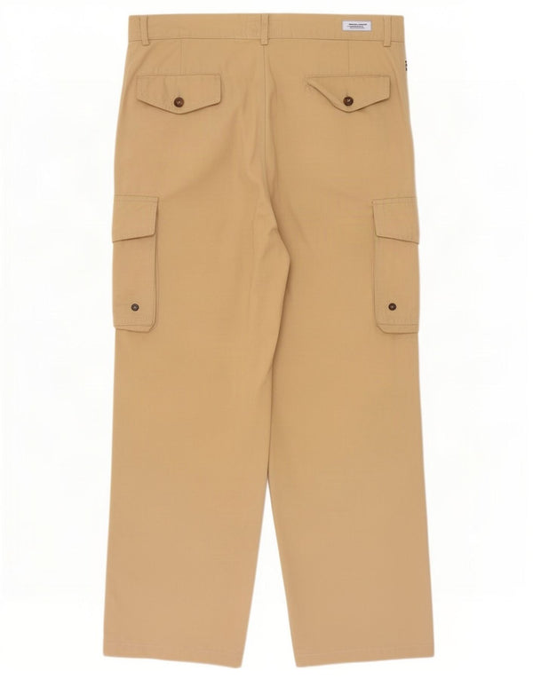 Fila Pantalones cargo rectos para hombre IT 50 Large W34 L28 Algodón beige