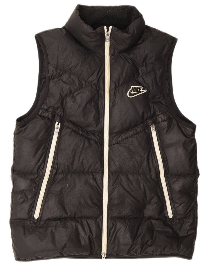 Nike Chaleco acolchado para hombre UK 38 Mediano Negro Poliéster