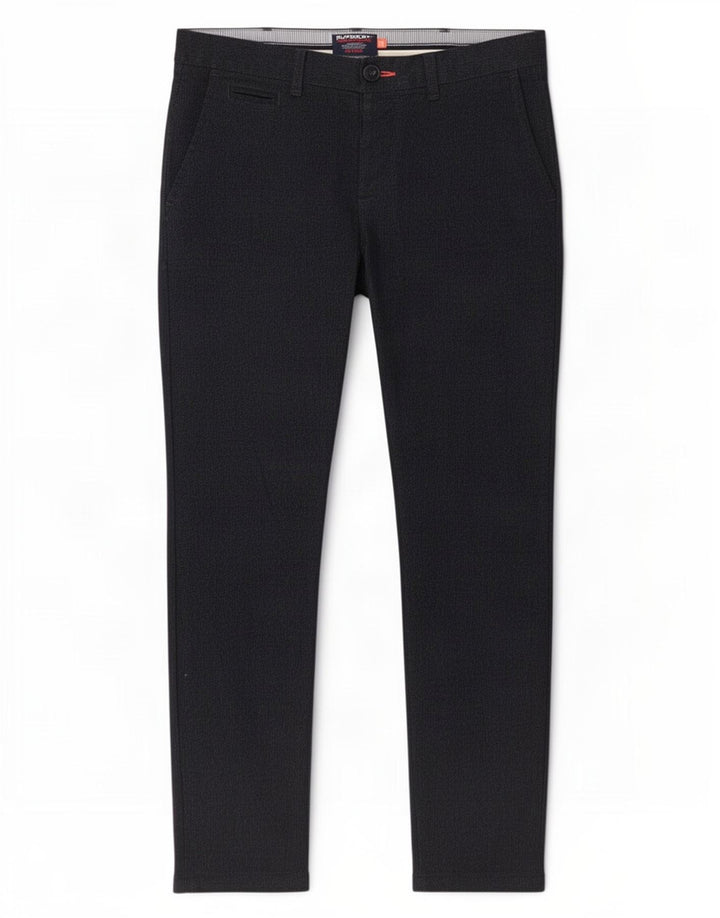 Superdry Pantalón chino ajustado para hombre W32 L29 Azul marino