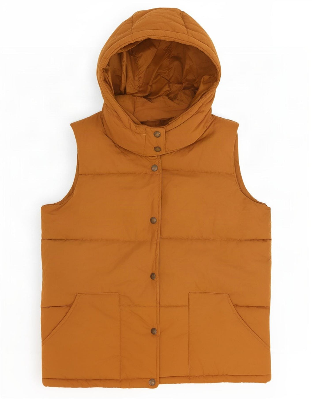 Chaleco acolchado extragrande con capucha para mujer de Fat Face UK 40 Small Beige Poliéster
