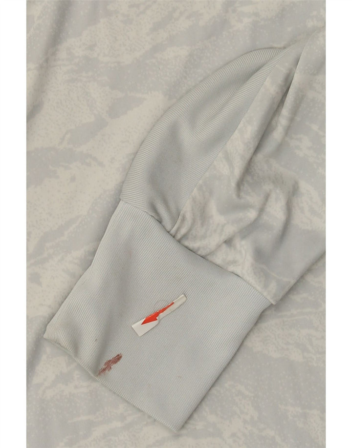 Adidas Mens Climalite Top Manga Larga Pequeño Gris Camuflaje Poliéster
